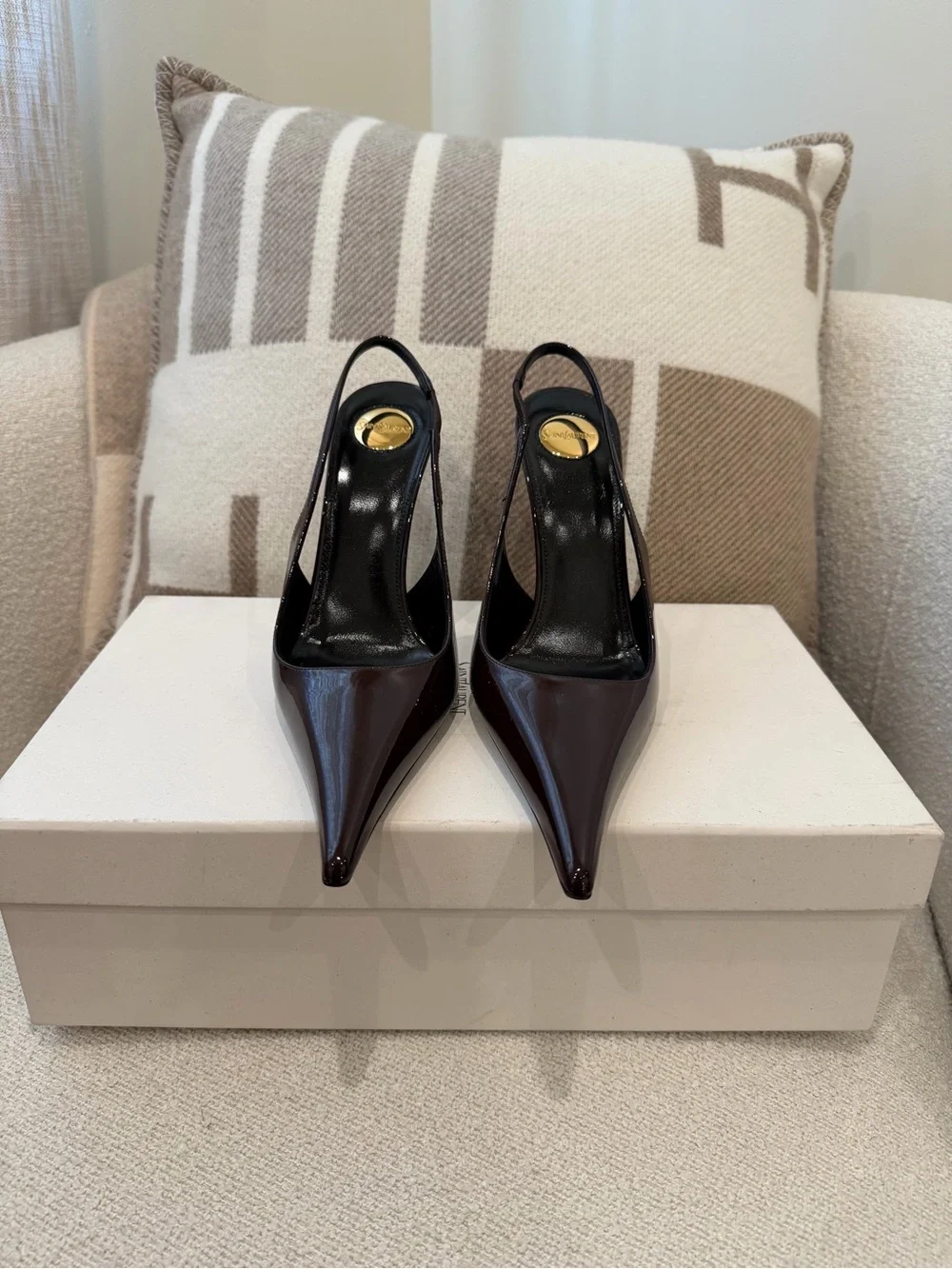 SAINT LAURENT Vendome Pumps 110 Merlot - Picture 7 of 10